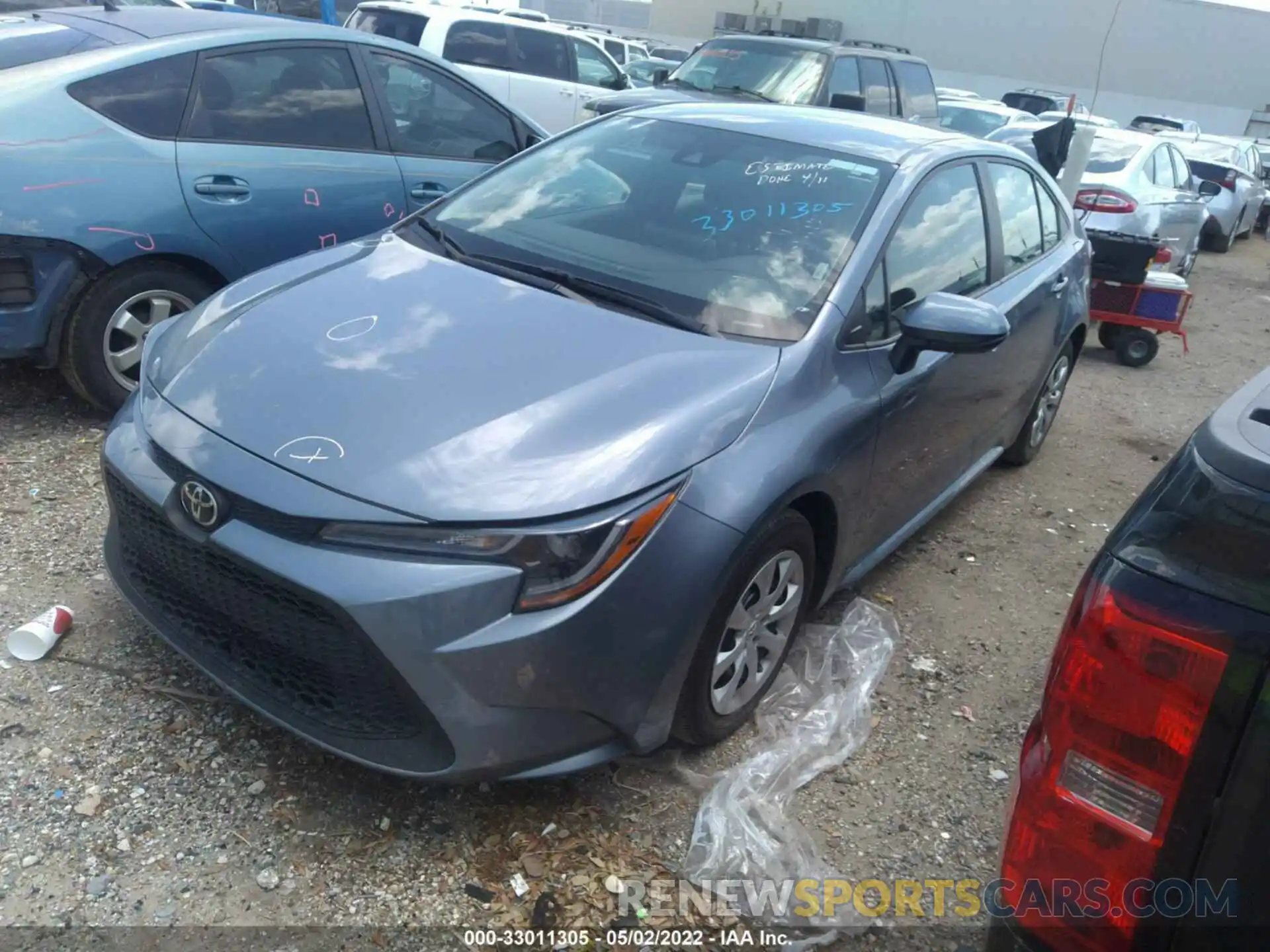 2 Photograph of a damaged car 5YFEPMAE9MP250870 TOYOTA COROLLA 2021