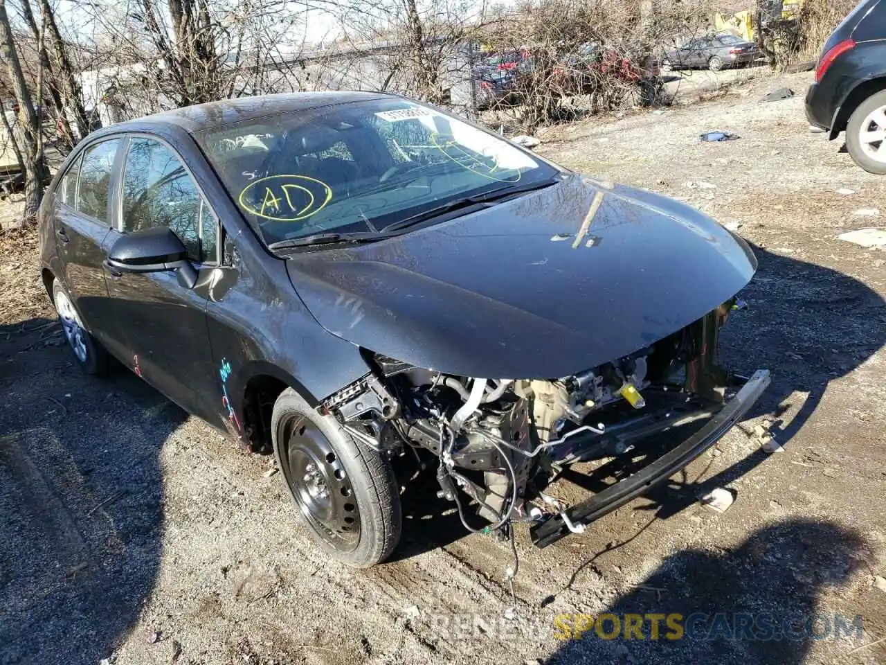 1 Photograph of a damaged car 5YFEPMAE9MP251078 TOYOTA COROLLA 2021