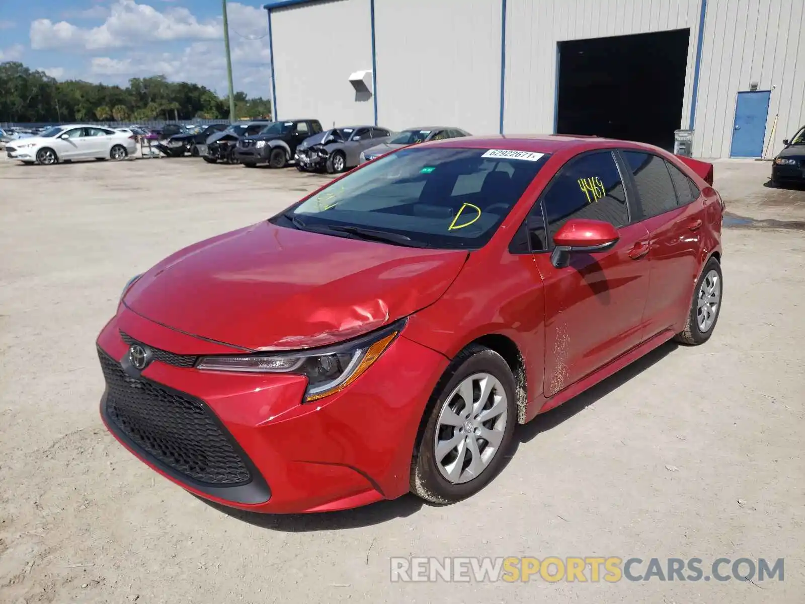 2 Photograph of a damaged car 5YFEPMAE9MP255115 TOYOTA COROLLA 2021