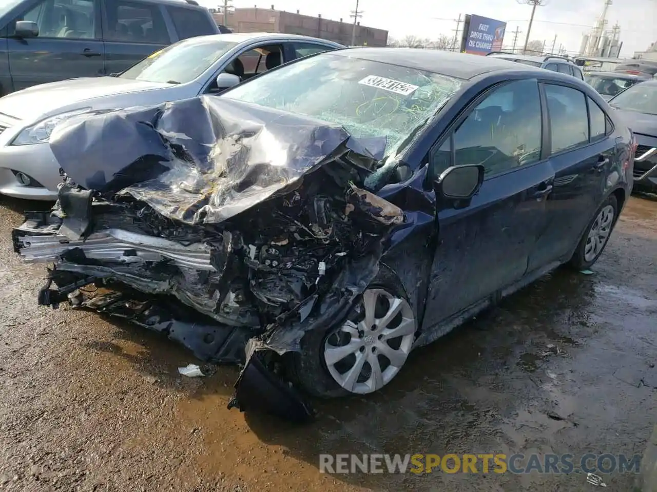 2 Photograph of a damaged car 5YFEPMAE9MP256233 TOYOTA COROLLA 2021