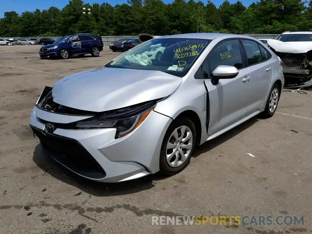 2 Photograph of a damaged car 5YFEPMAE9MP259181 TOYOTA COROLLA 2021