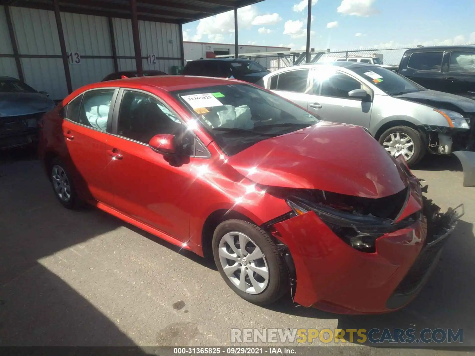 1 Photograph of a damaged car 5YFEPMAE9MP259388 TOYOTA COROLLA 2021