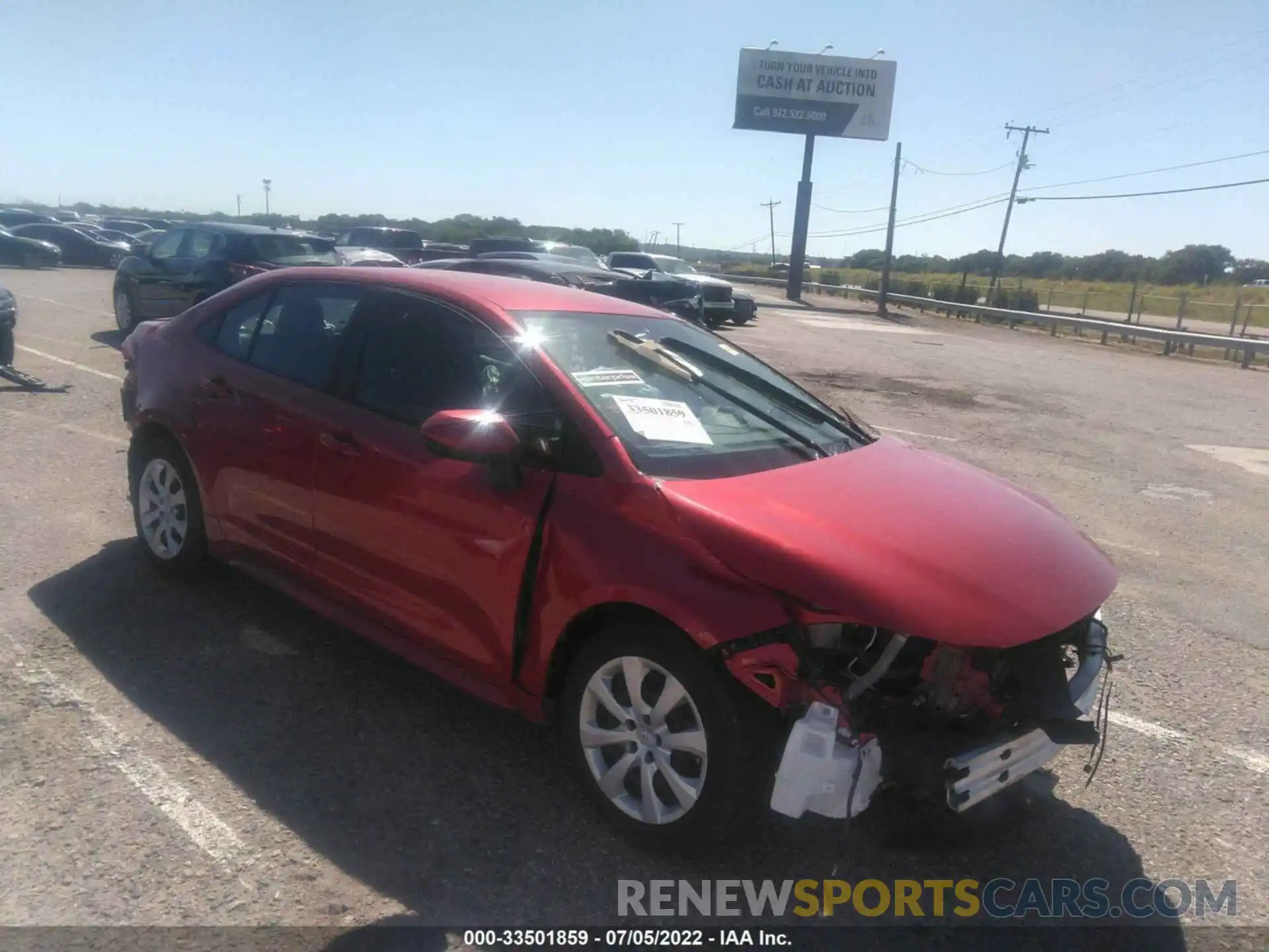 1 Photograph of a damaged car 5YFEPMAE9MP261819 TOYOTA COROLLA 2021