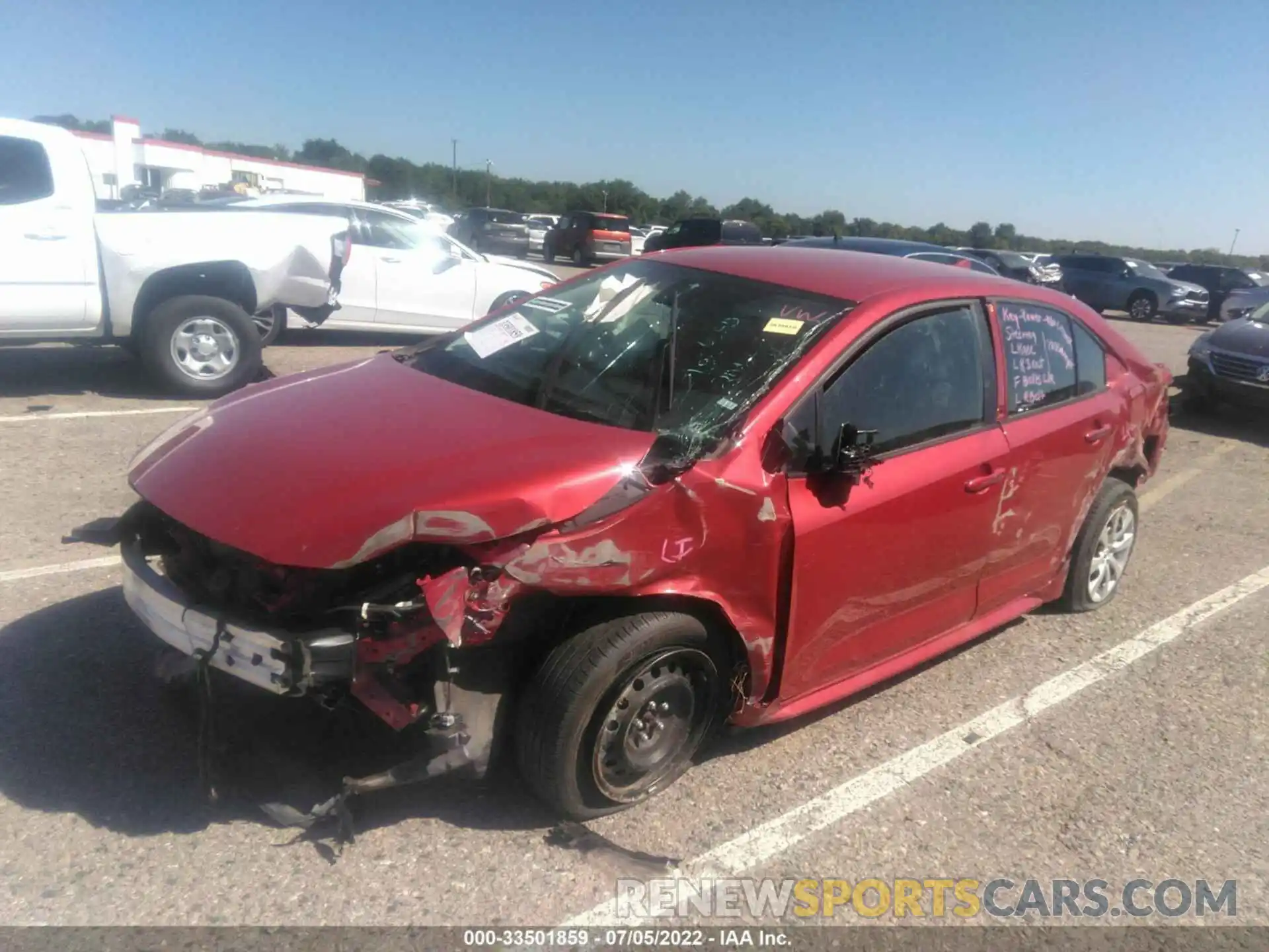 2 Photograph of a damaged car 5YFEPMAE9MP261819 TOYOTA COROLLA 2021