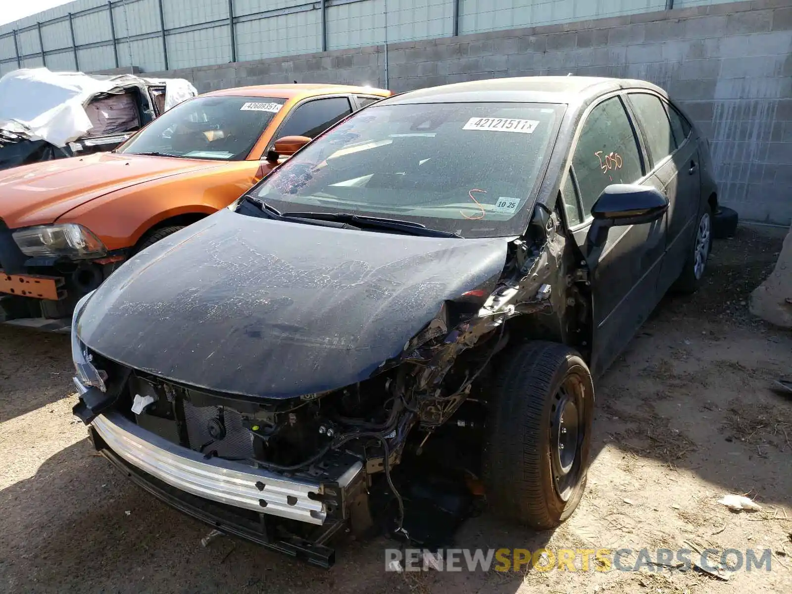 2 Photograph of a damaged car 5YFEPMAEXMP164032 TOYOTA COROLLA 2021