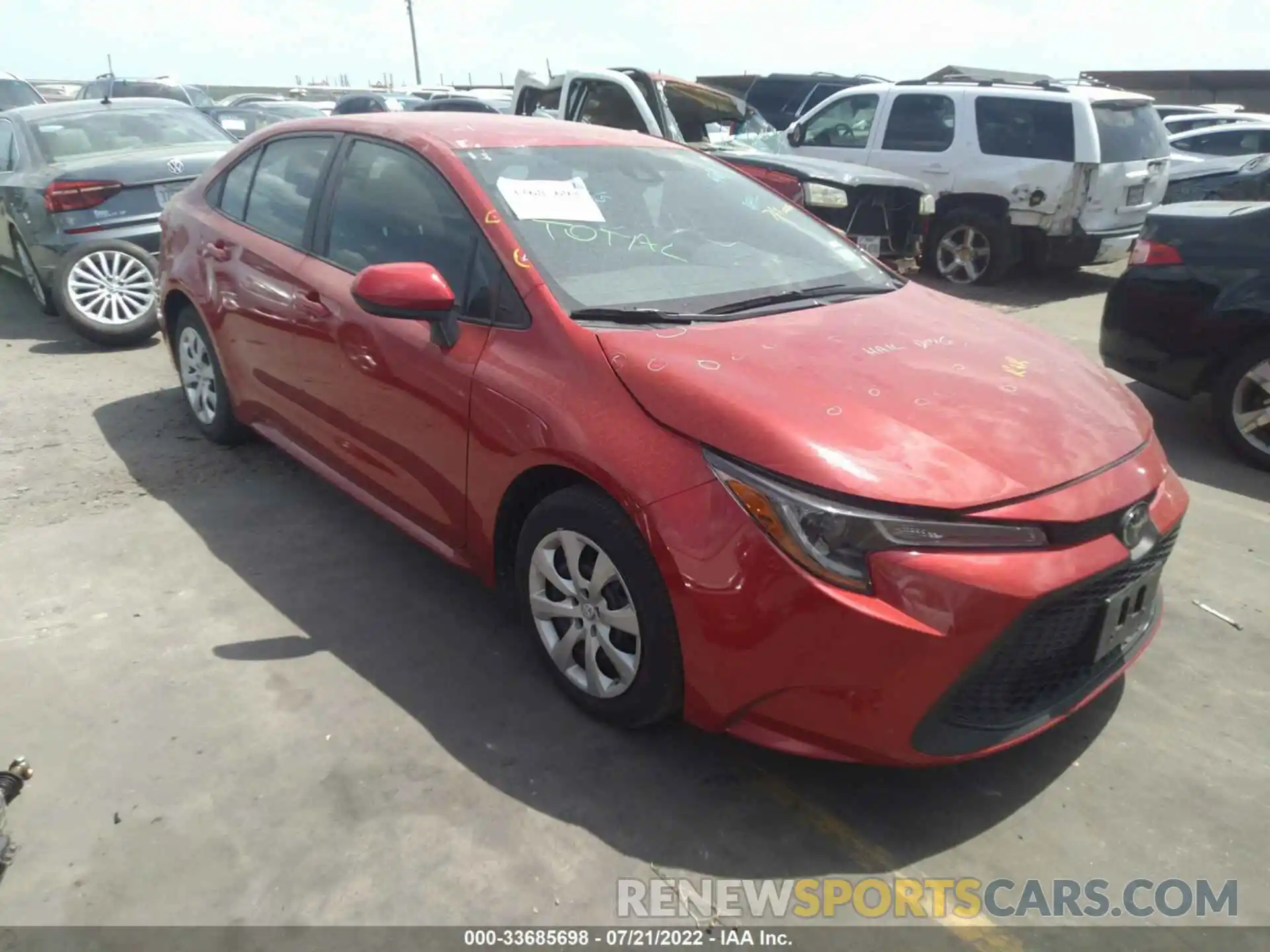 1 Photograph of a damaged car 5YFEPMAEXMP169165 TOYOTA COROLLA 2021