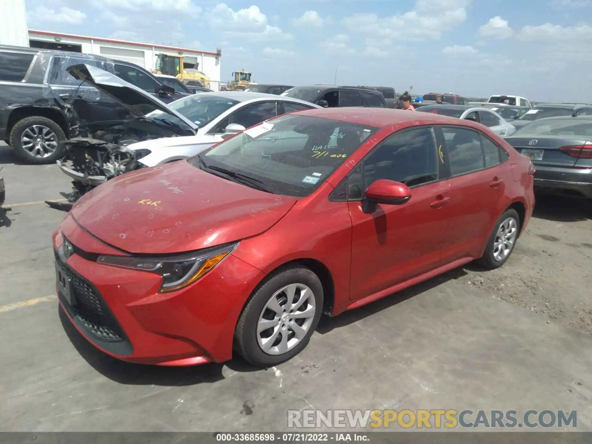 2 Photograph of a damaged car 5YFEPMAEXMP169165 TOYOTA COROLLA 2021