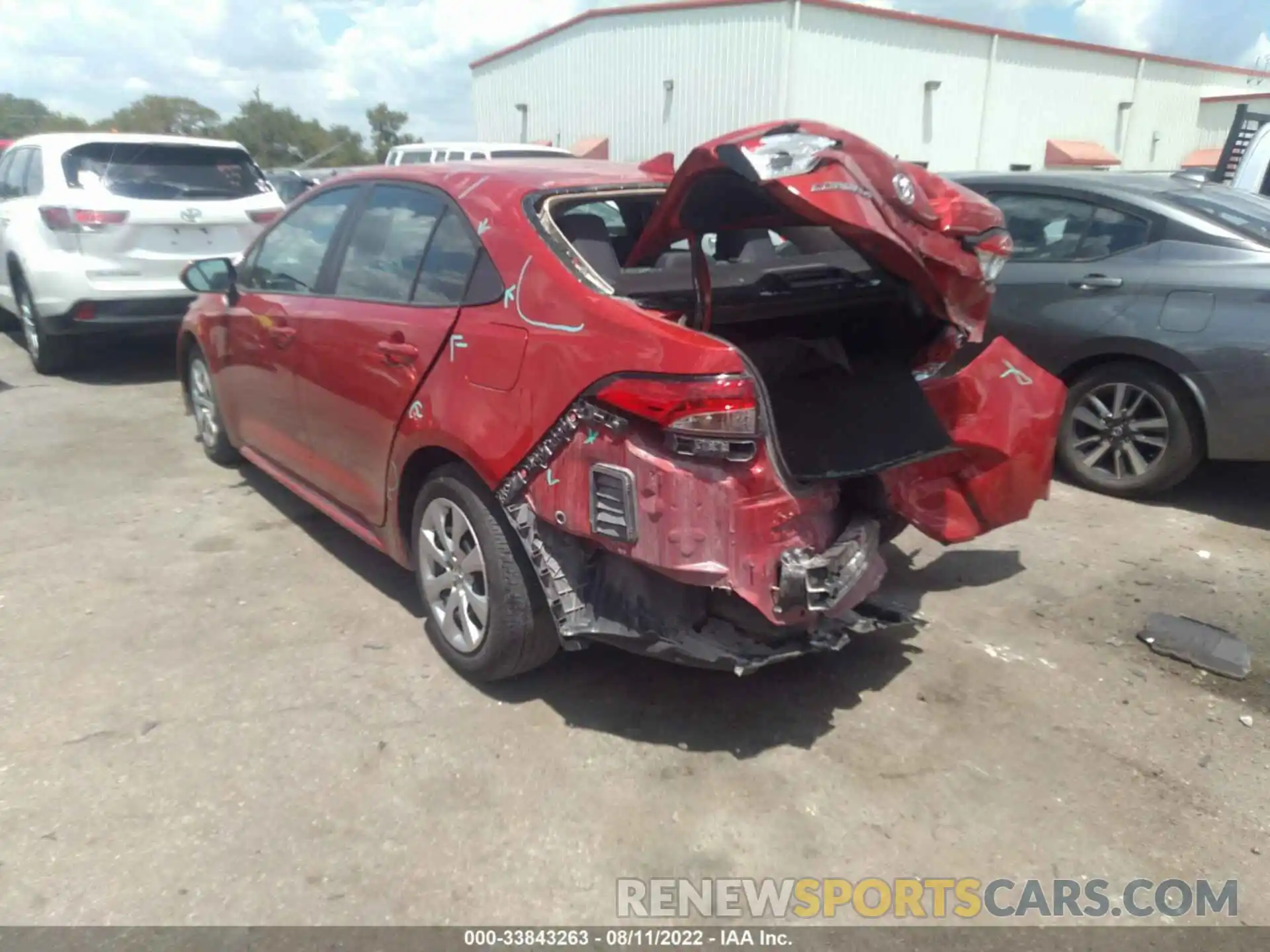 3 Photograph of a damaged car 5YFEPMAEXMP169909 TOYOTA COROLLA 2021