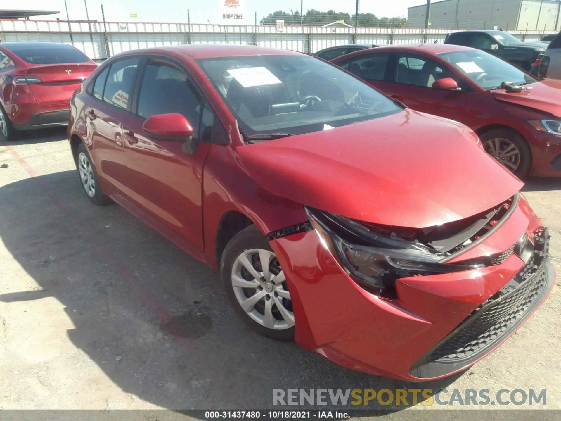 1 Photograph of a damaged car 5YFEPMAEXMP175693 TOYOTA COROLLA 2021