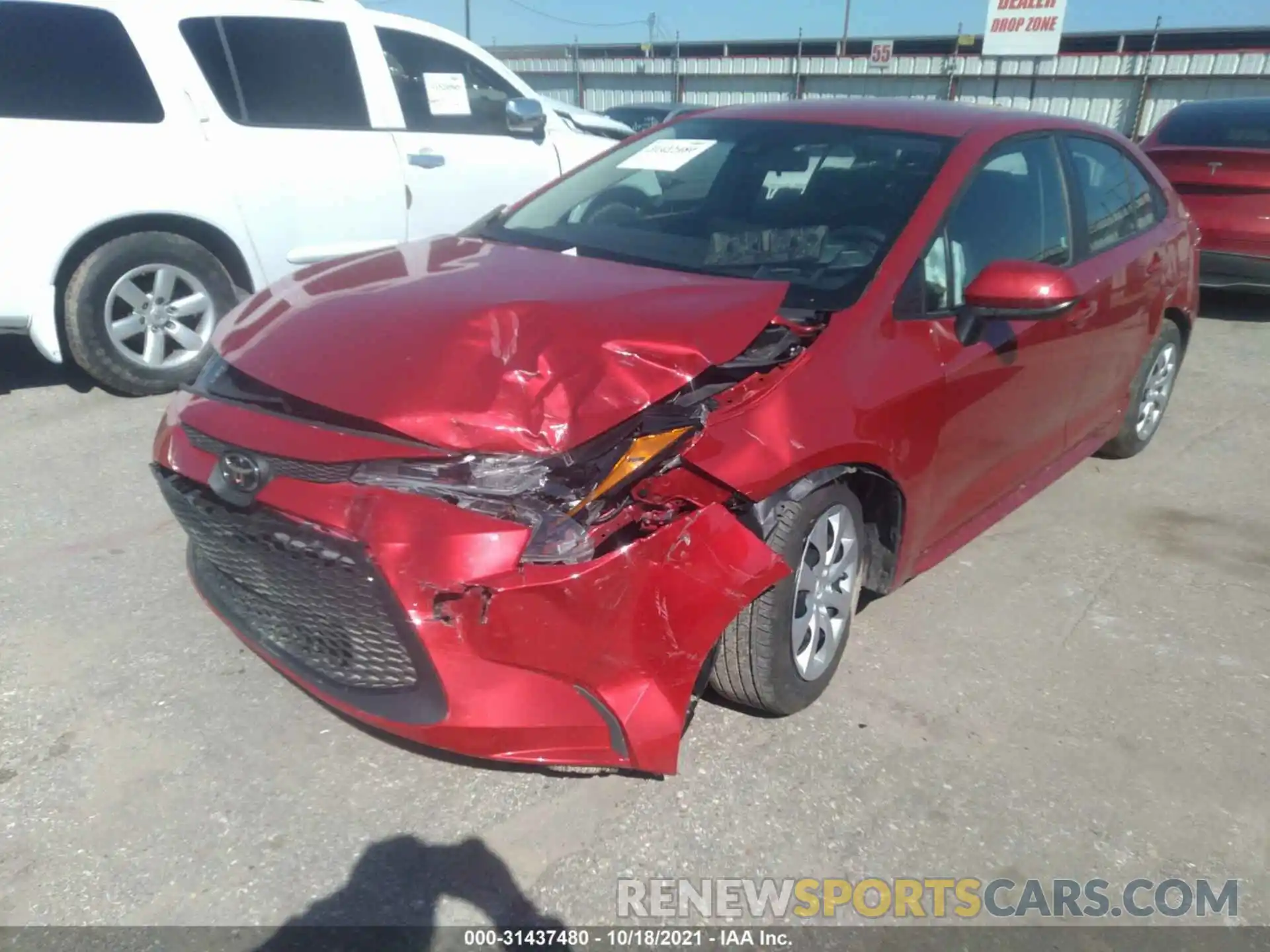 2 Photograph of a damaged car 5YFEPMAEXMP175693 TOYOTA COROLLA 2021