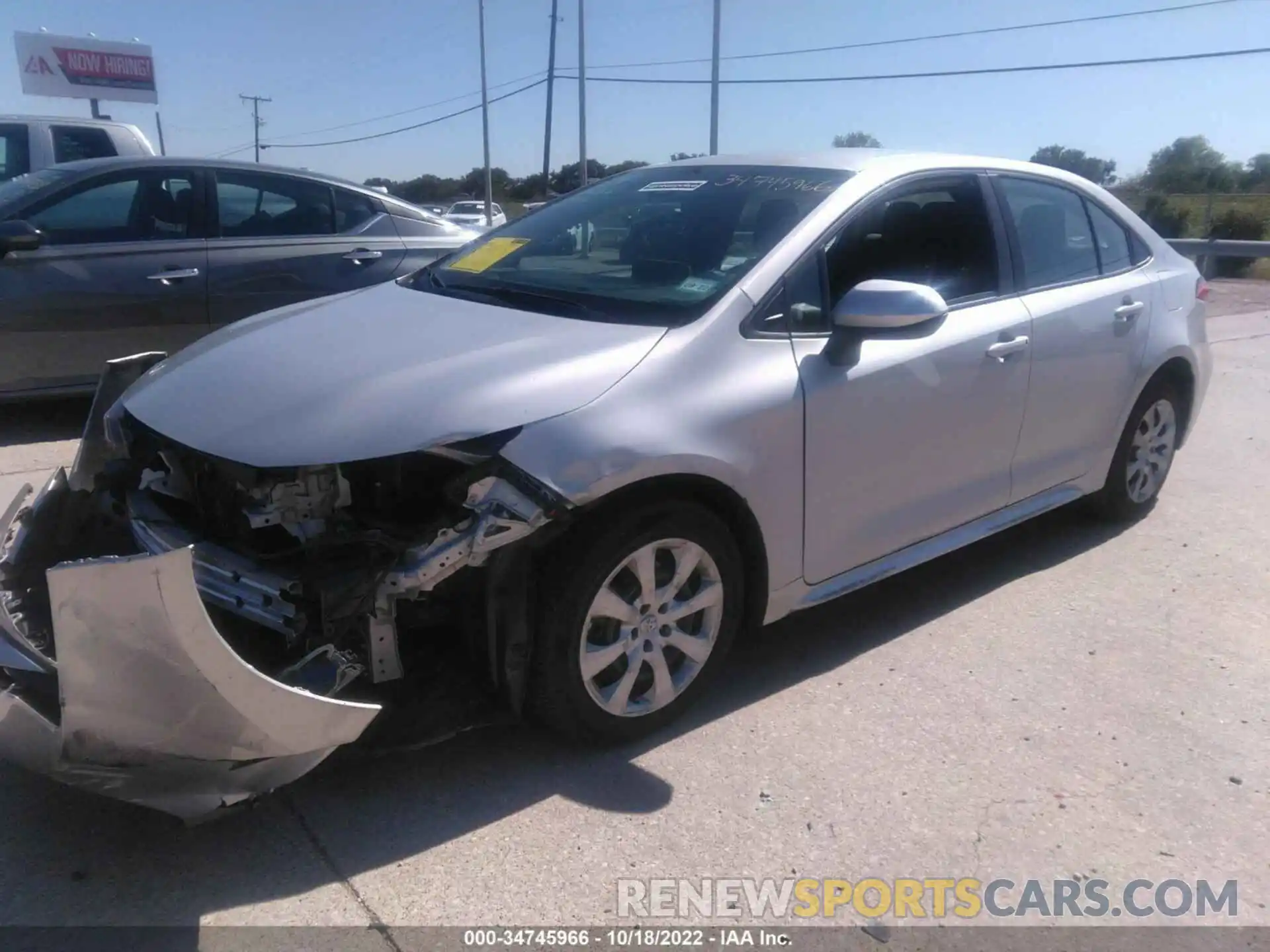 2 Photograph of a damaged car 5YFEPMAEXMP180361 TOYOTA COROLLA 2021