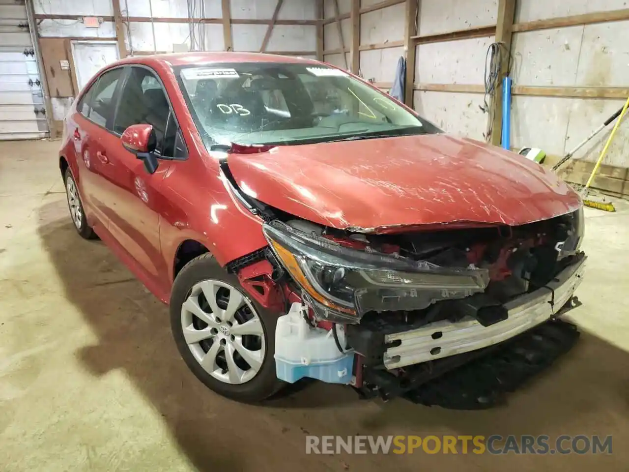 1 Photograph of a damaged car 5YFEPMAEXMP183681 TOYOTA COROLLA 2021