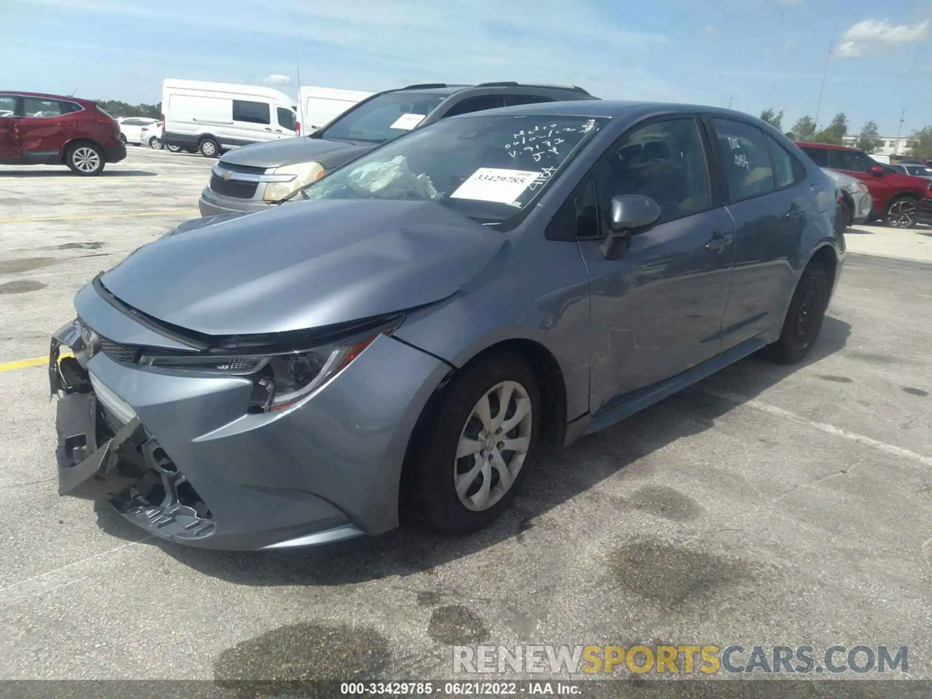 2 Photograph of a damaged car 5YFEPMAEXMP189173 TOYOTA COROLLA 2021