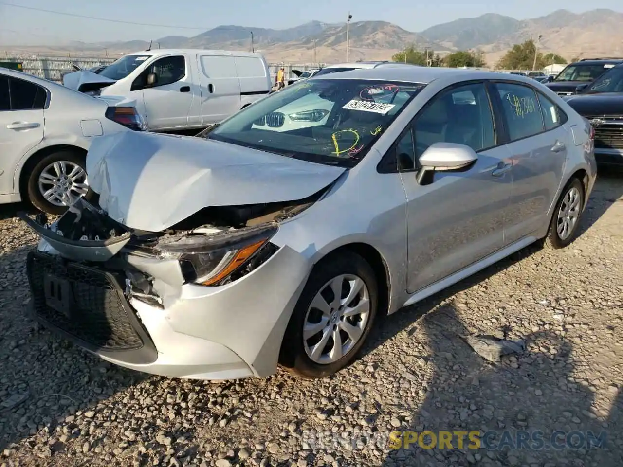 2 Photograph of a damaged car 5YFEPMAEXMP191702 TOYOTA COROLLA 2021