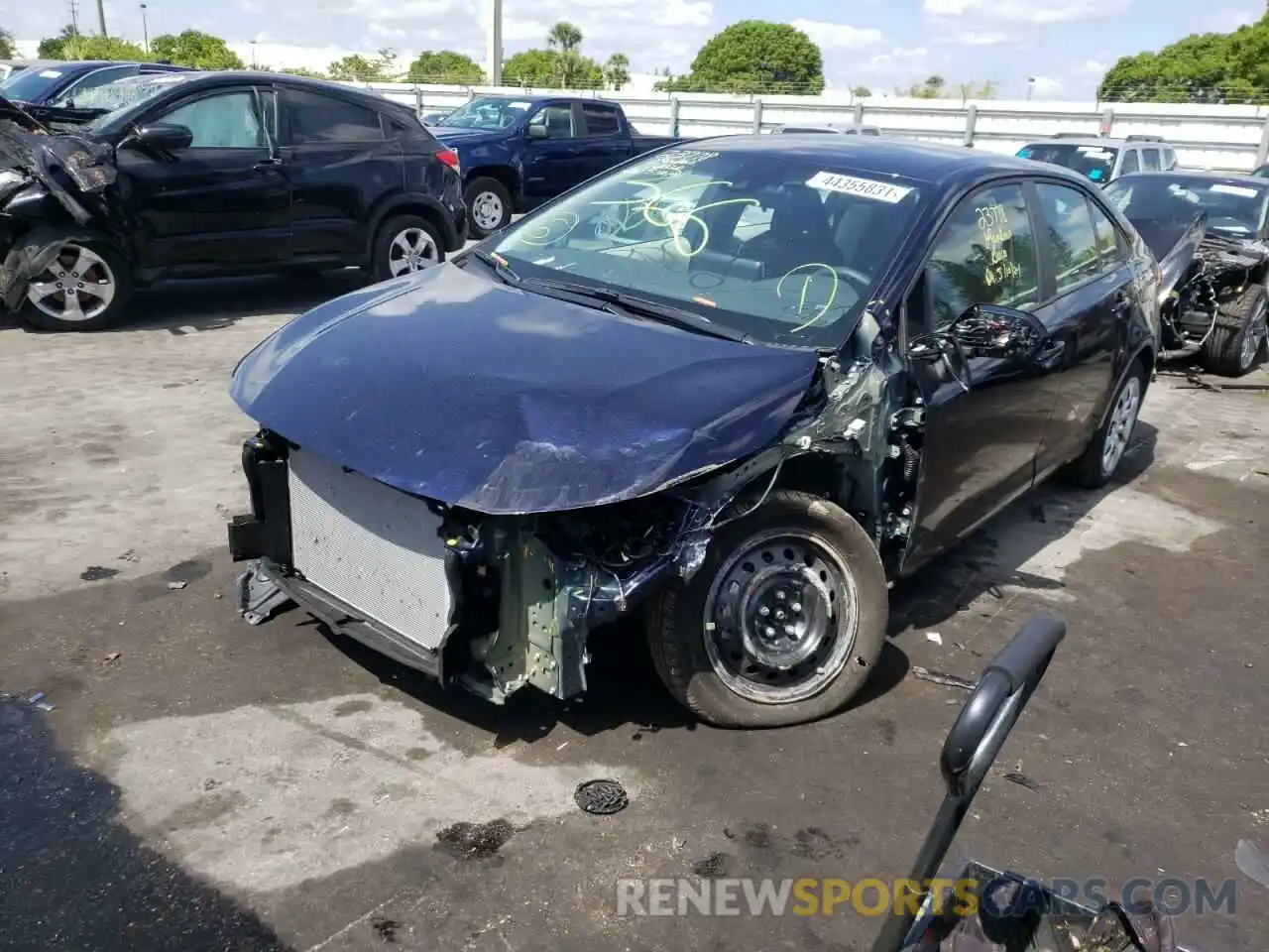 2 Photograph of a damaged car 5YFEPMAEXMP196740 TOYOTA COROLLA 2021