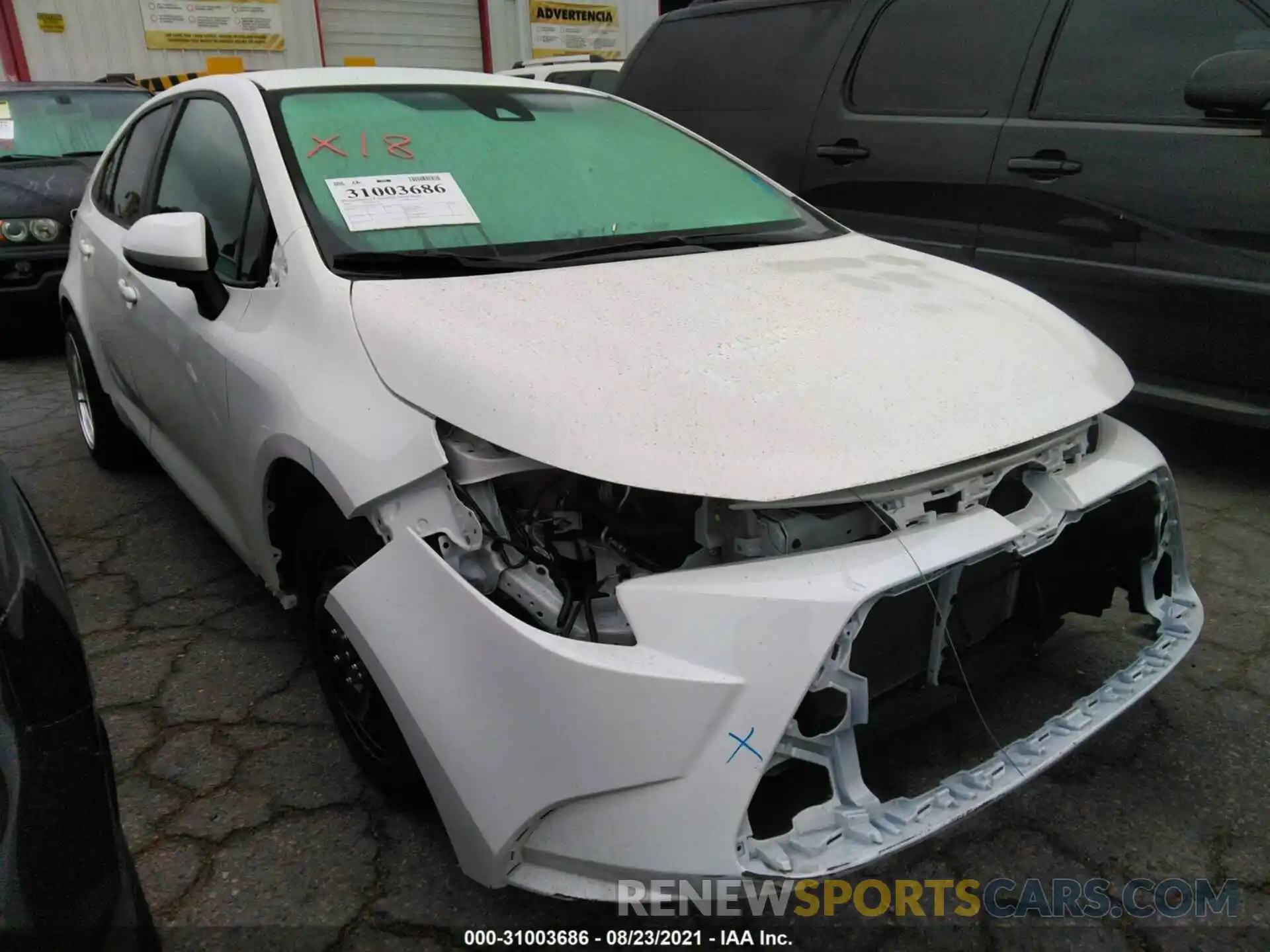 1 Photograph of a damaged car 5YFEPMAEXMP197256 TOYOTA COROLLA 2021