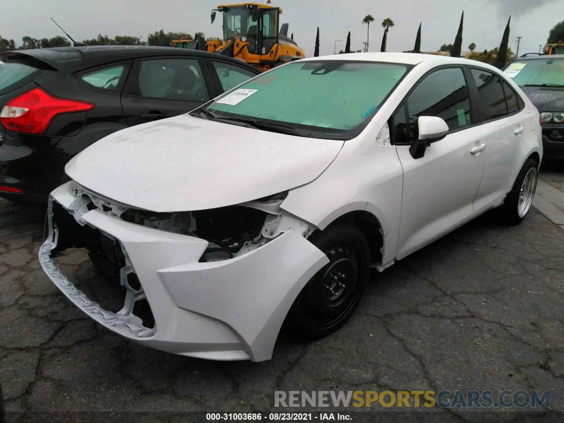 2 Photograph of a damaged car 5YFEPMAEXMP197256 TOYOTA COROLLA 2021