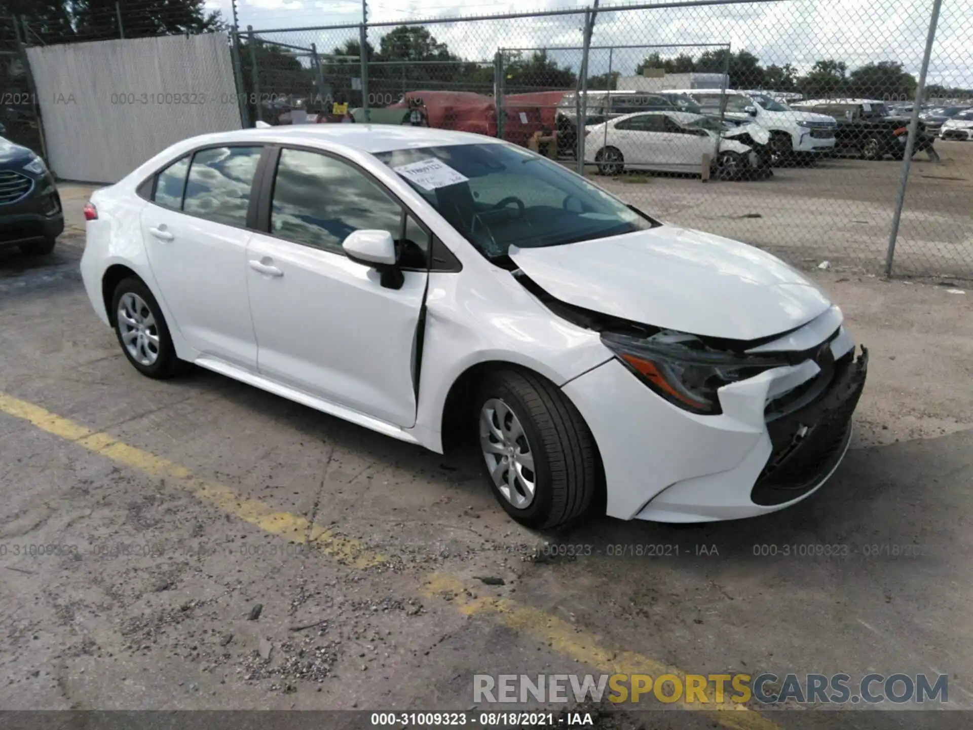 1 Photograph of a damaged car 5YFEPMAEXMP206974 TOYOTA COROLLA 2021