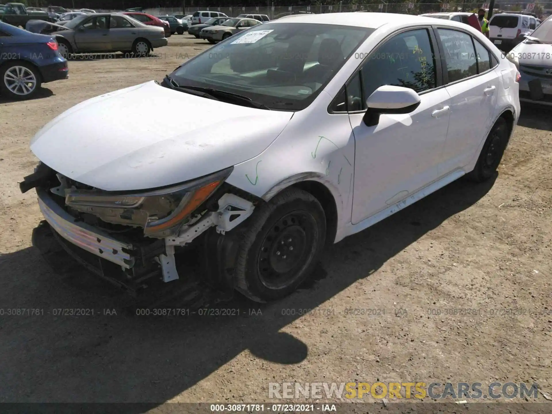 2 Photograph of a damaged car 5YFEPMAEXMP208224 TOYOTA COROLLA 2021