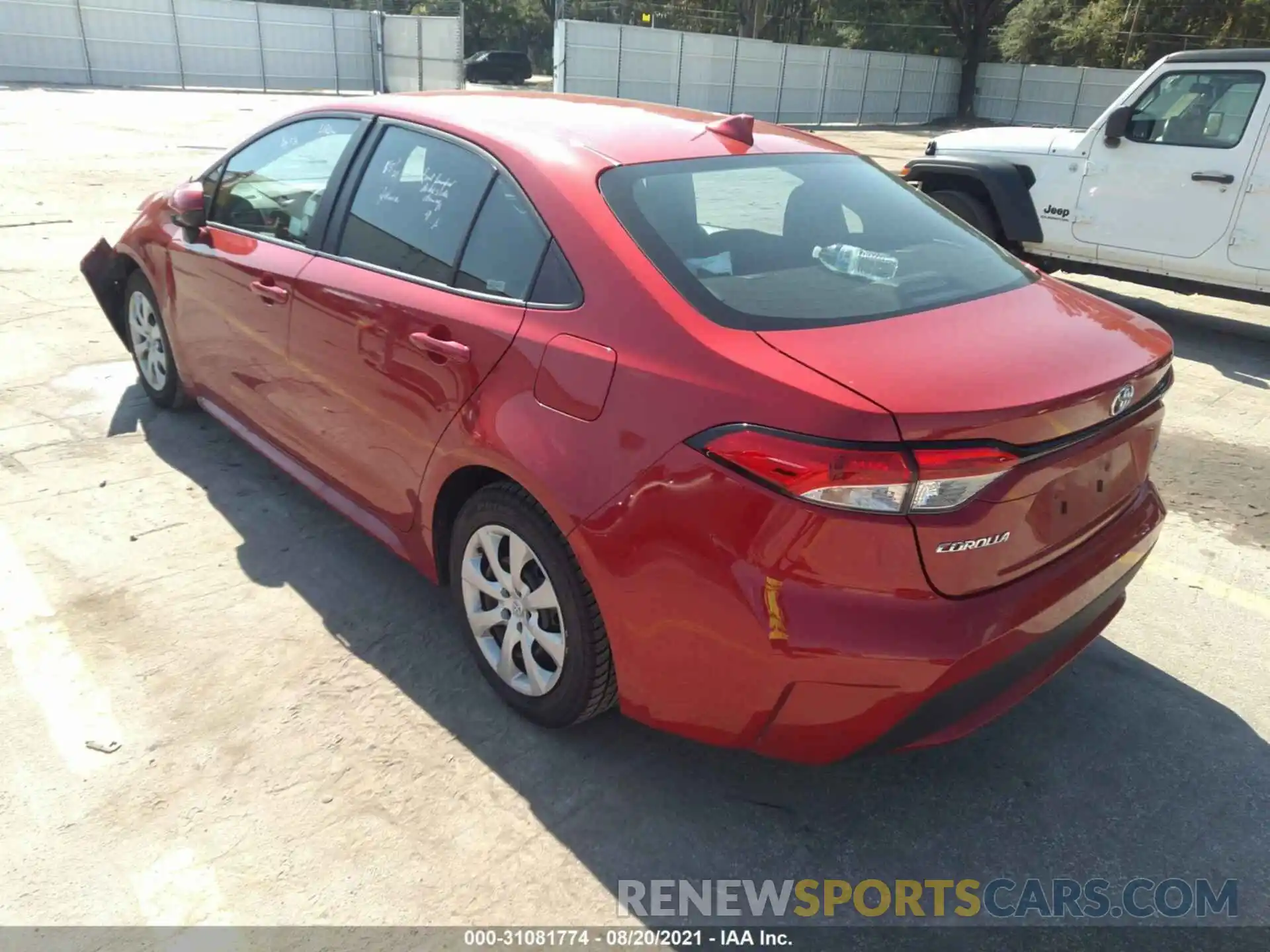 3 Photograph of a damaged car 5YFEPMAEXMP216825 TOYOTA COROLLA 2021