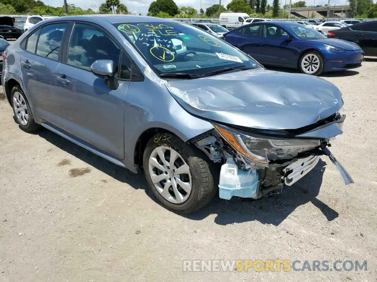 1 Photograph of a damaged car 5YFEPMAEXMP222463 TOYOTA COROLLA 2021