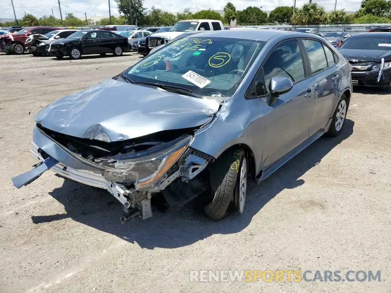 2 Photograph of a damaged car 5YFEPMAEXMP222463 TOYOTA COROLLA 2021