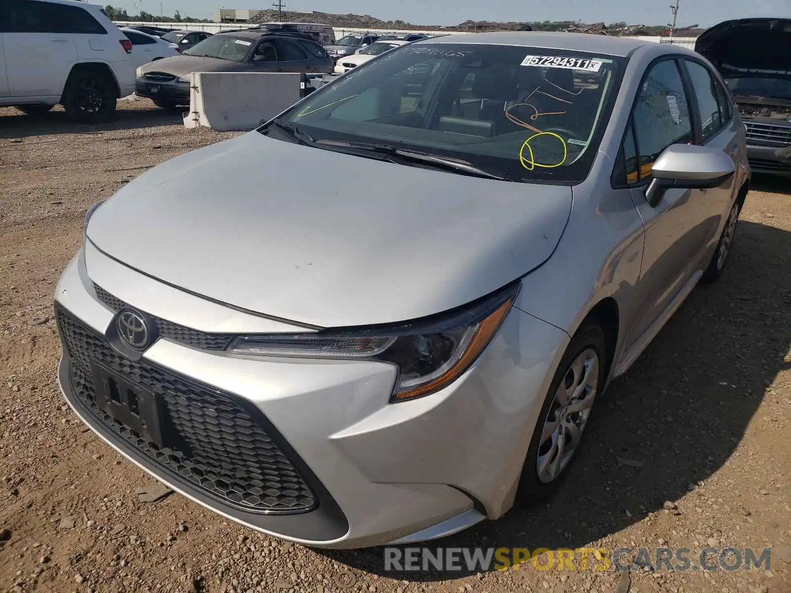 2 Photograph of a damaged car 5YFEPMAEXMP222723 TOYOTA COROLLA 2021