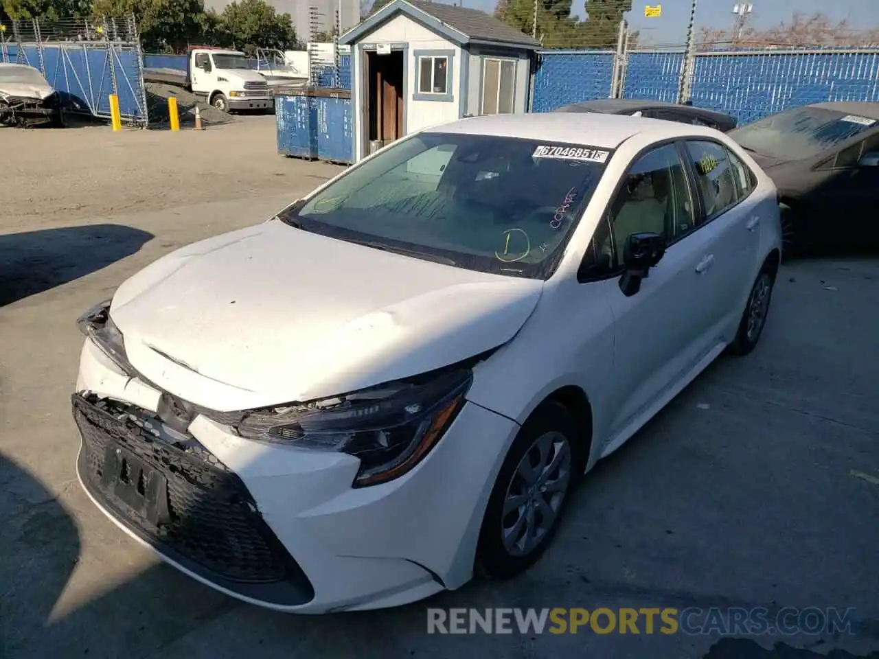 2 Photograph of a damaged car 5YFEPMAEXMP224102 TOYOTA COROLLA 2021