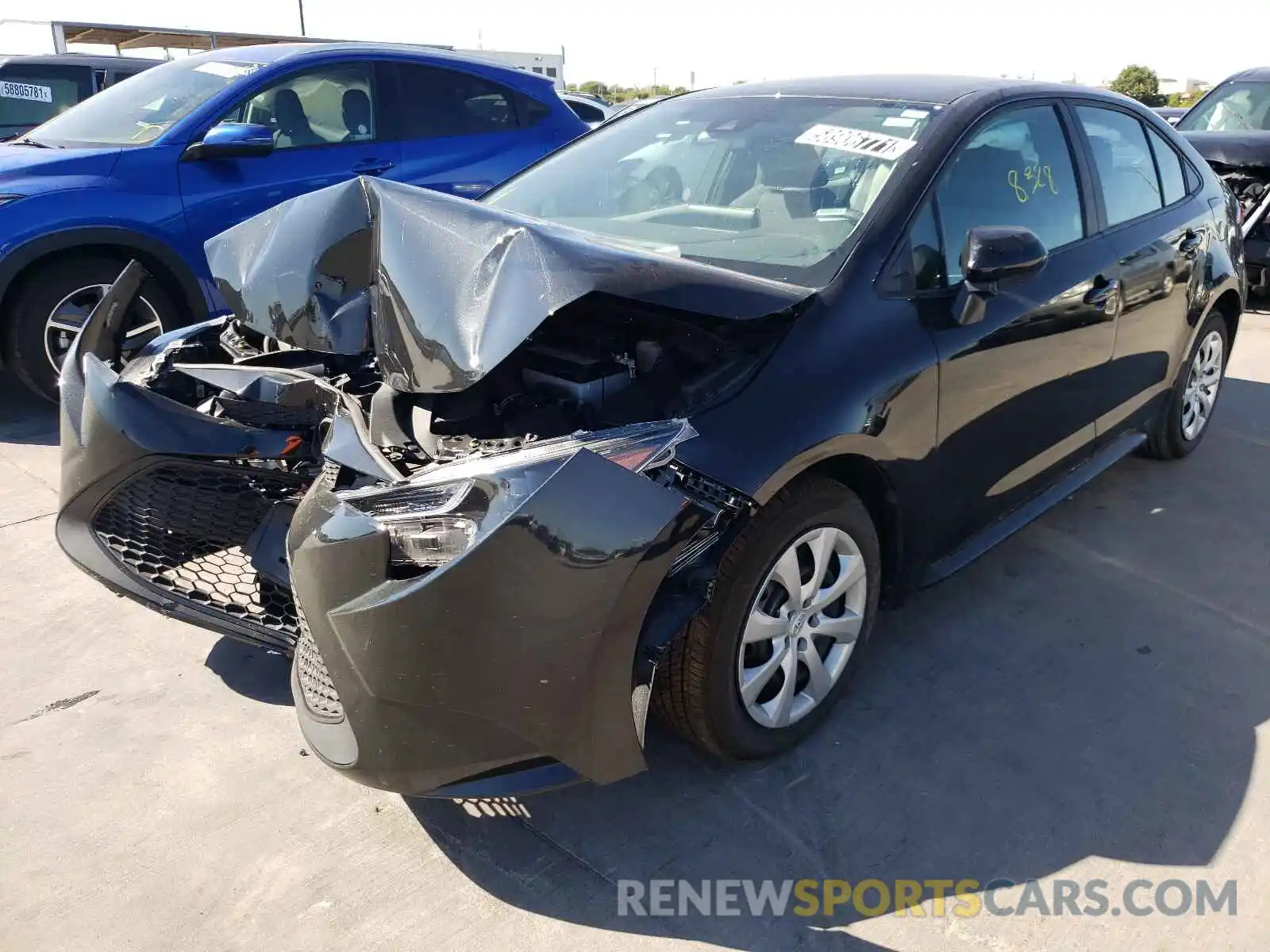 2 Photograph of a damaged car 5YFEPMAEXMP237321 TOYOTA COROLLA 2021