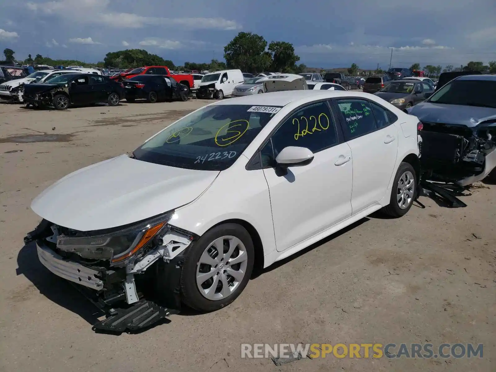 2 Photograph of a damaged car 5YFEPMAEXMP242230 TOYOTA COROLLA 2021