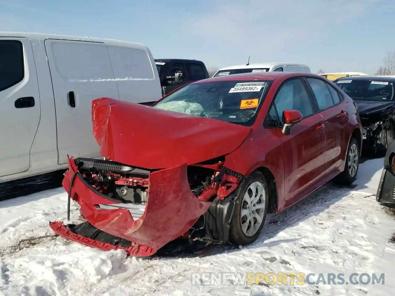 2 Photograph of a damaged car 5YFEPMAEXMP253485 TOYOTA COROLLA 2021