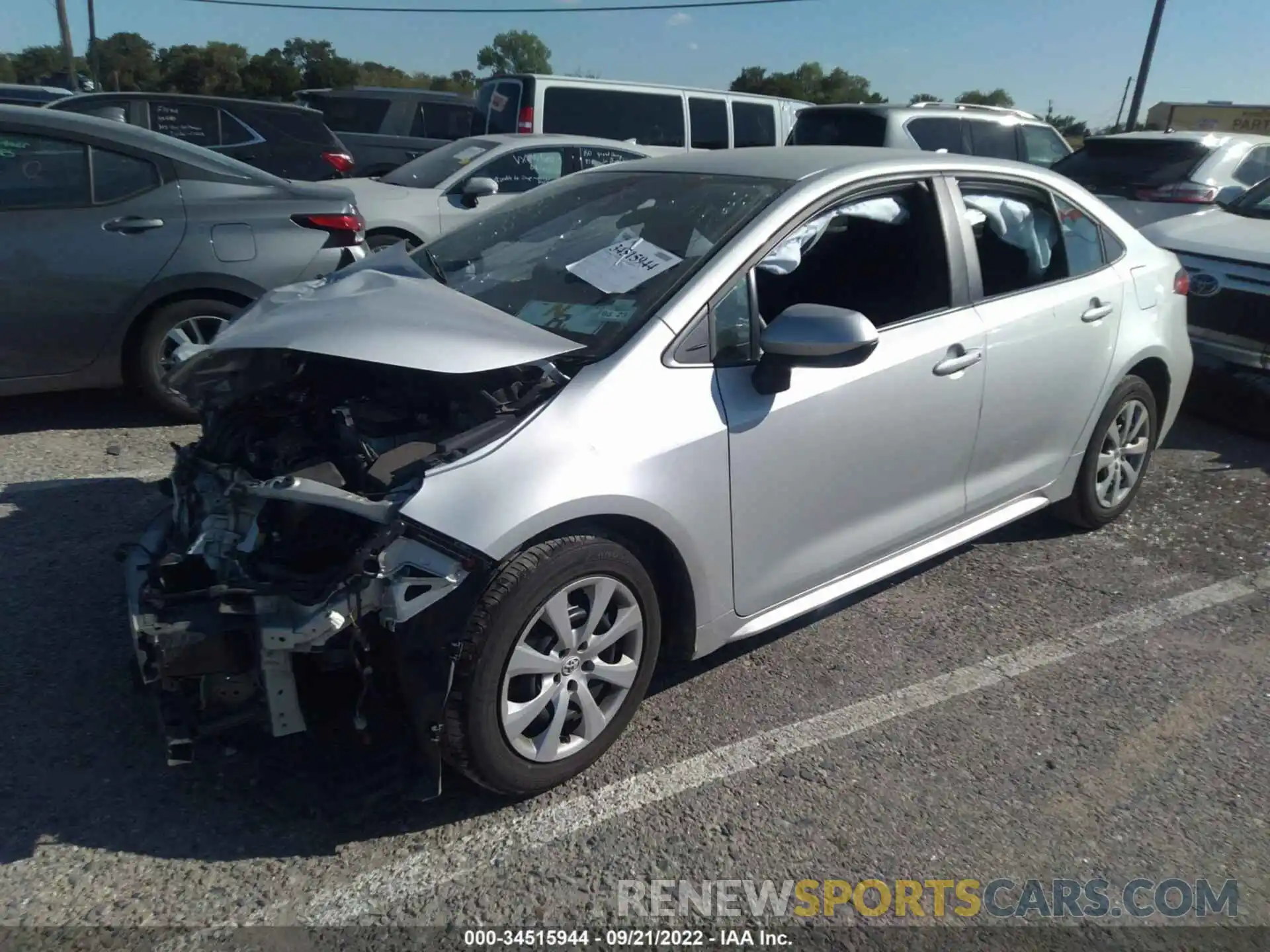 2 Photograph of a damaged car 5YFEPMAEXMP253695 TOYOTA COROLLA 2021