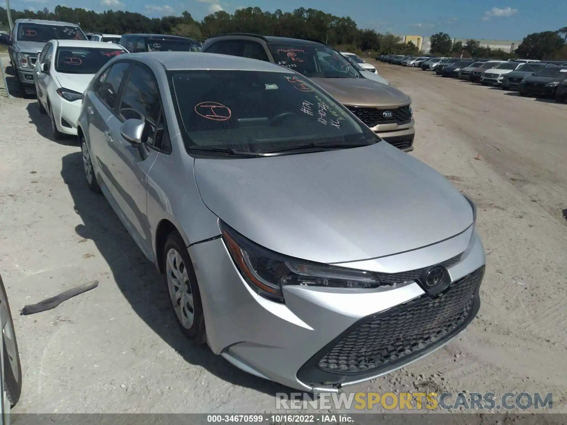 1 Photograph of a damaged car 5YFEPMAEXMP259559 TOYOTA COROLLA 2021