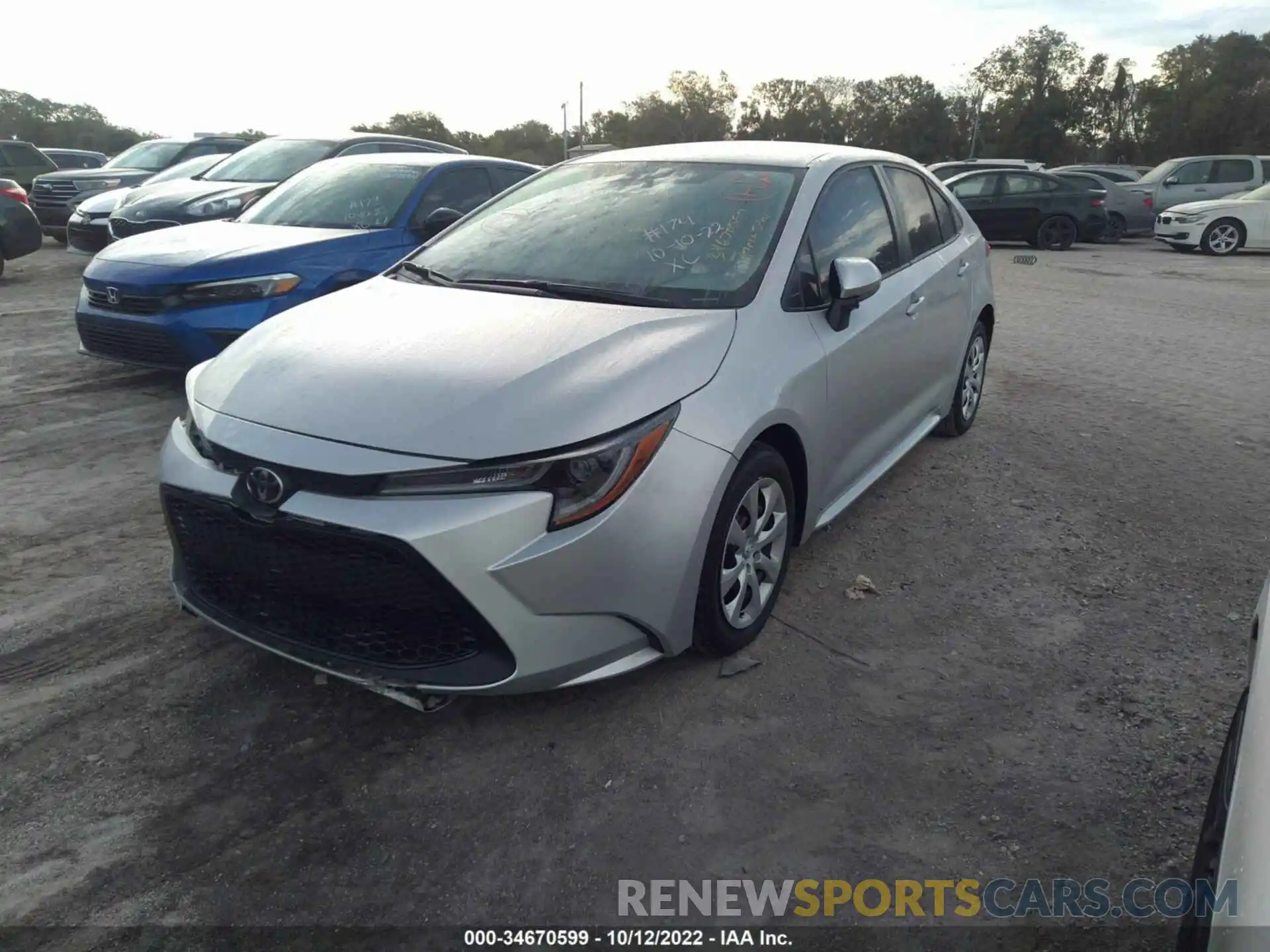 2 Photograph of a damaged car 5YFEPMAEXMP259559 TOYOTA COROLLA 2021