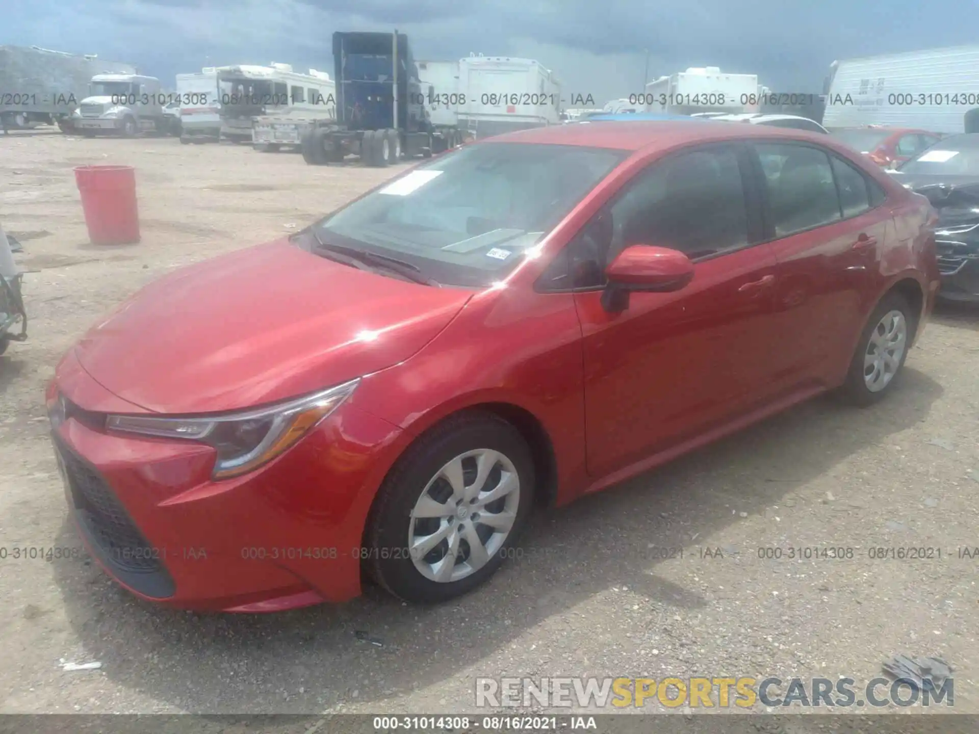 2 Photograph of a damaged car 5YFEPMAEXMP265815 TOYOTA COROLLA 2021