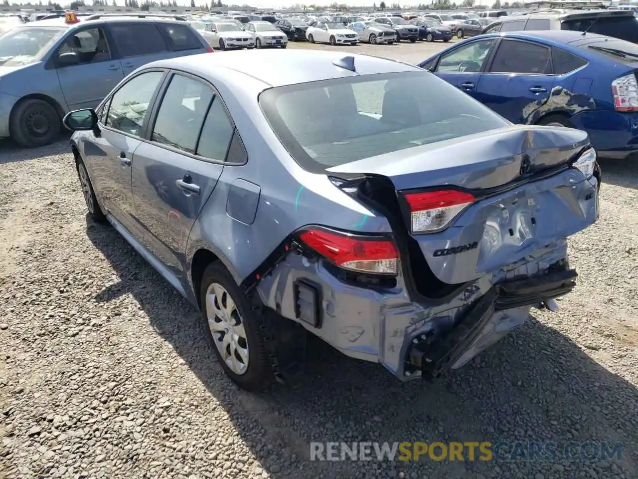 3 Photograph of a damaged car 5YFEPMAEXMP269945 TOYOTA COROLLA 2021