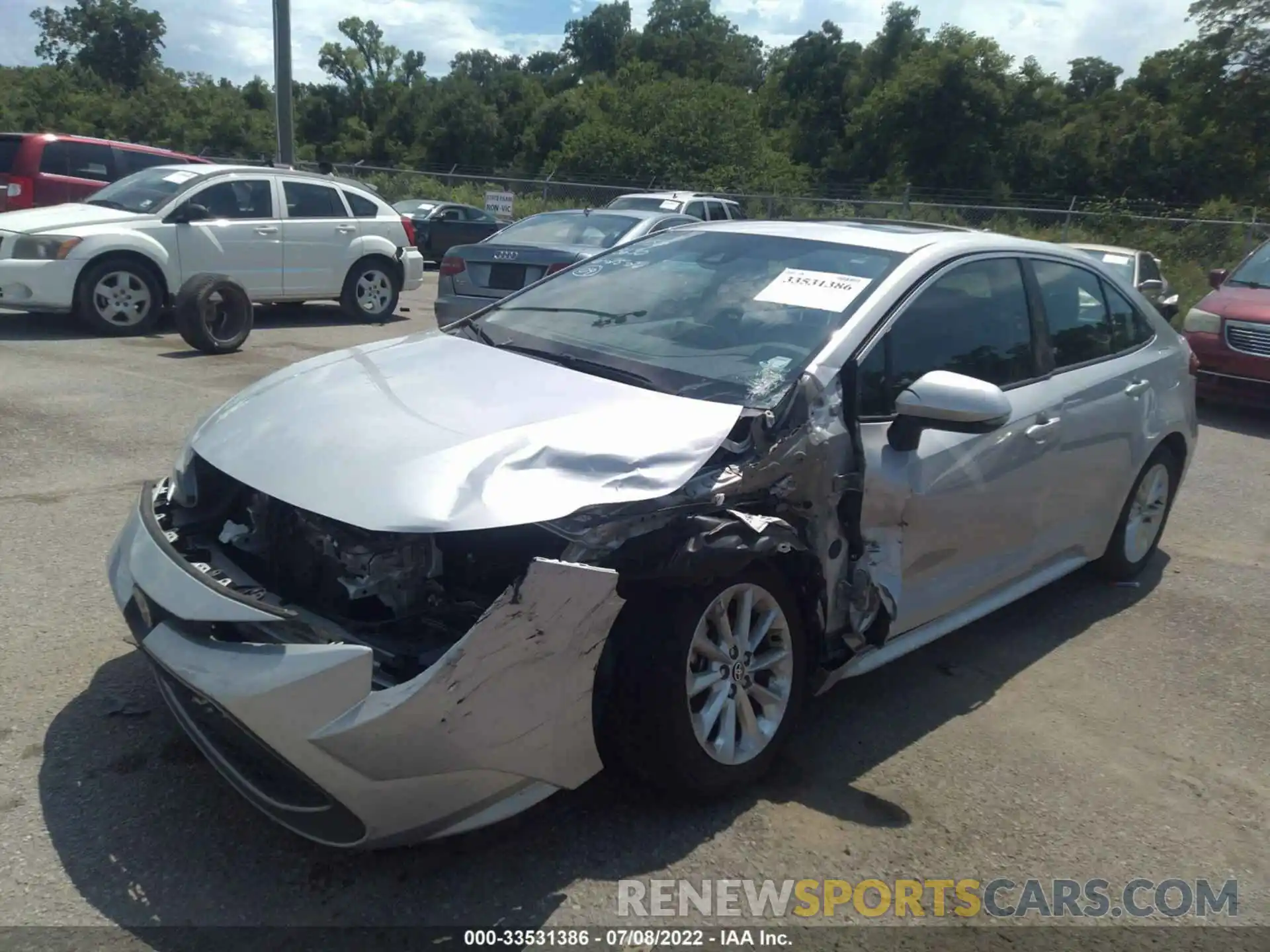 2 Photograph of a damaged car 5YFFPMAE5MP161785 TOYOTA COROLLA 2021