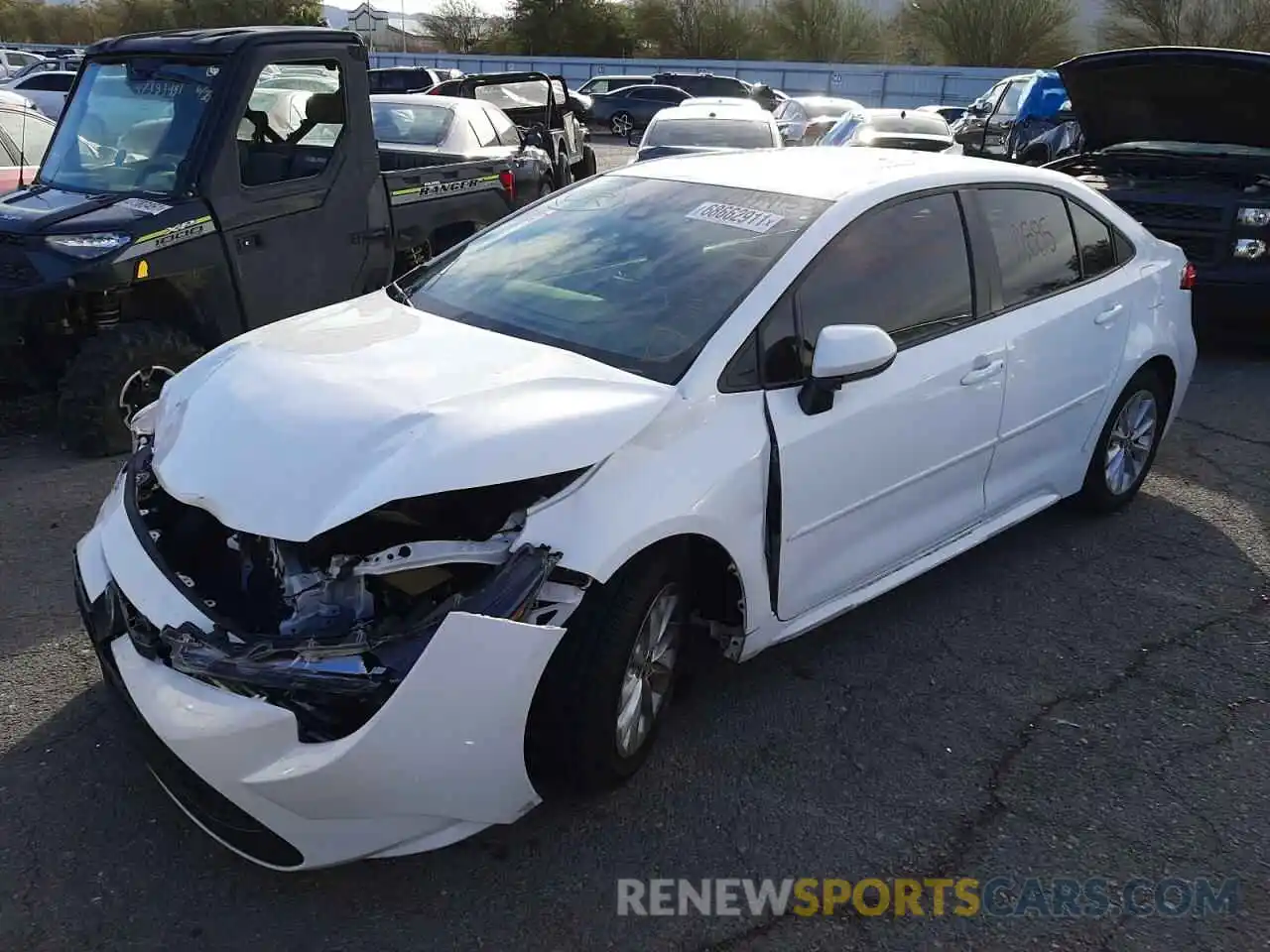 2 Photograph of a damaged car 5YFHPMAE5MP195878 TOYOTA COROLLA 2021