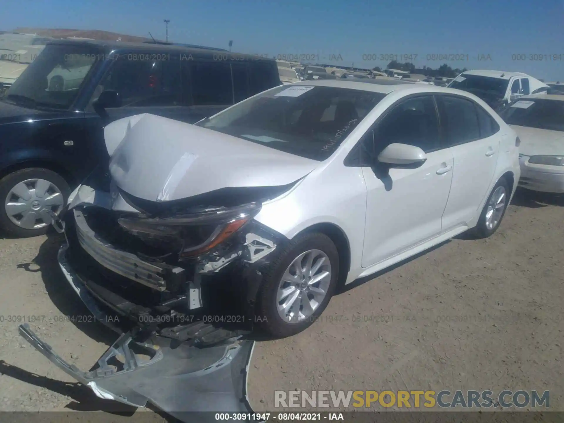 2 Photograph of a damaged car 5YFHPMAE6MP223817 TOYOTA COROLLA 2021