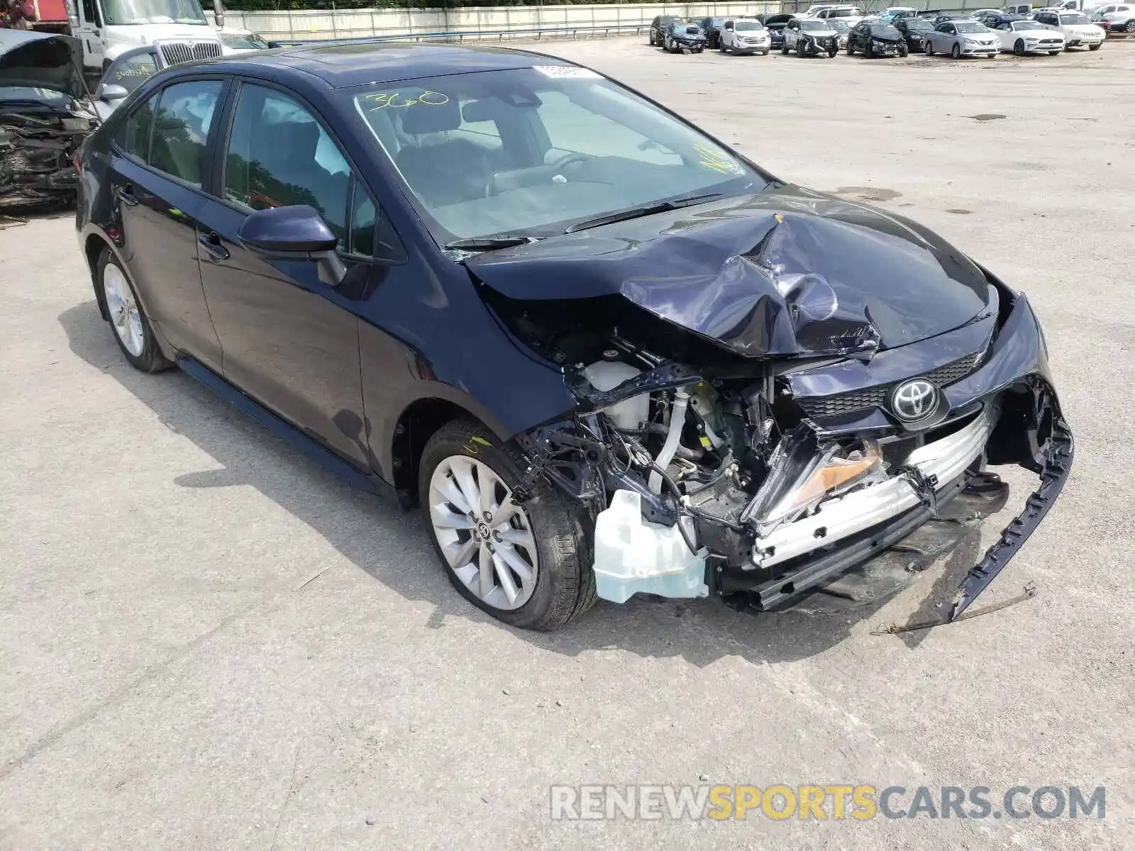 1 Photograph of a damaged car 5YFHPMAE8MP191159 TOYOTA COROLLA 2021