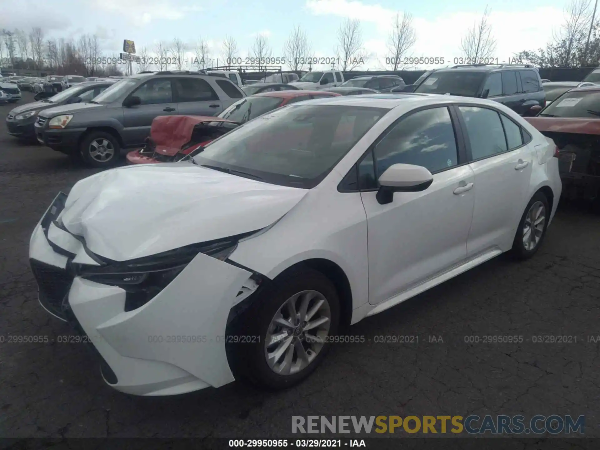 2 Photograph of a damaged car 5YFHPMAE8MP197933 TOYOTA COROLLA 2021