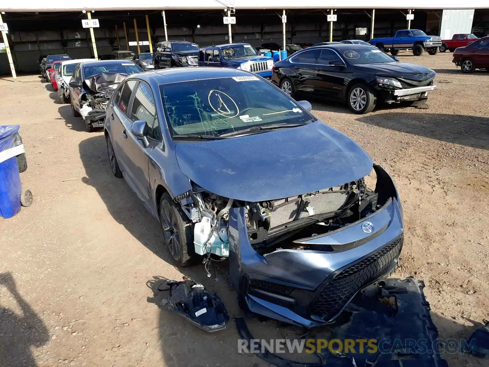 1 Photograph of a damaged car 5YFM4MCE6MP064754 TOYOTA COROLLA 2021