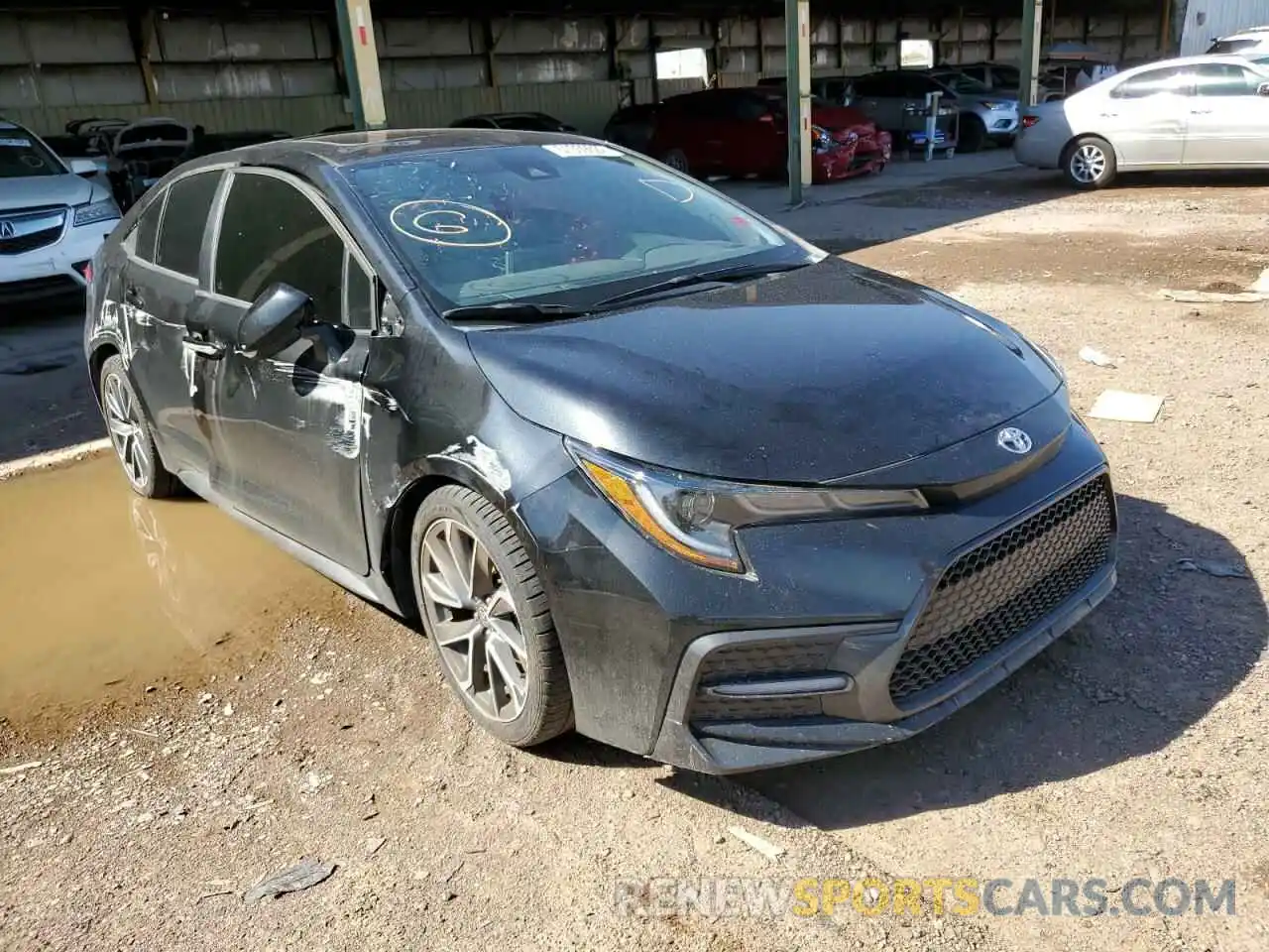 1 Photograph of a damaged car 5YFM4MCE9MP076042 TOYOTA COROLLA 2021