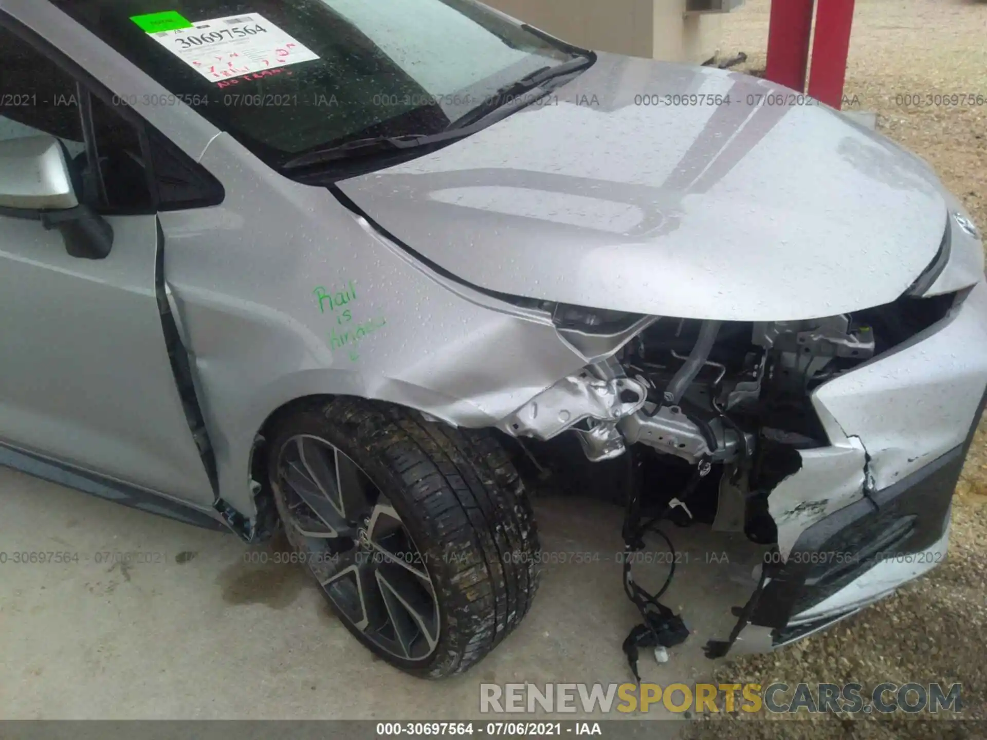 6 Photograph of a damaged car 5YFS4MCE0MP058164 TOYOTA COROLLA 2021