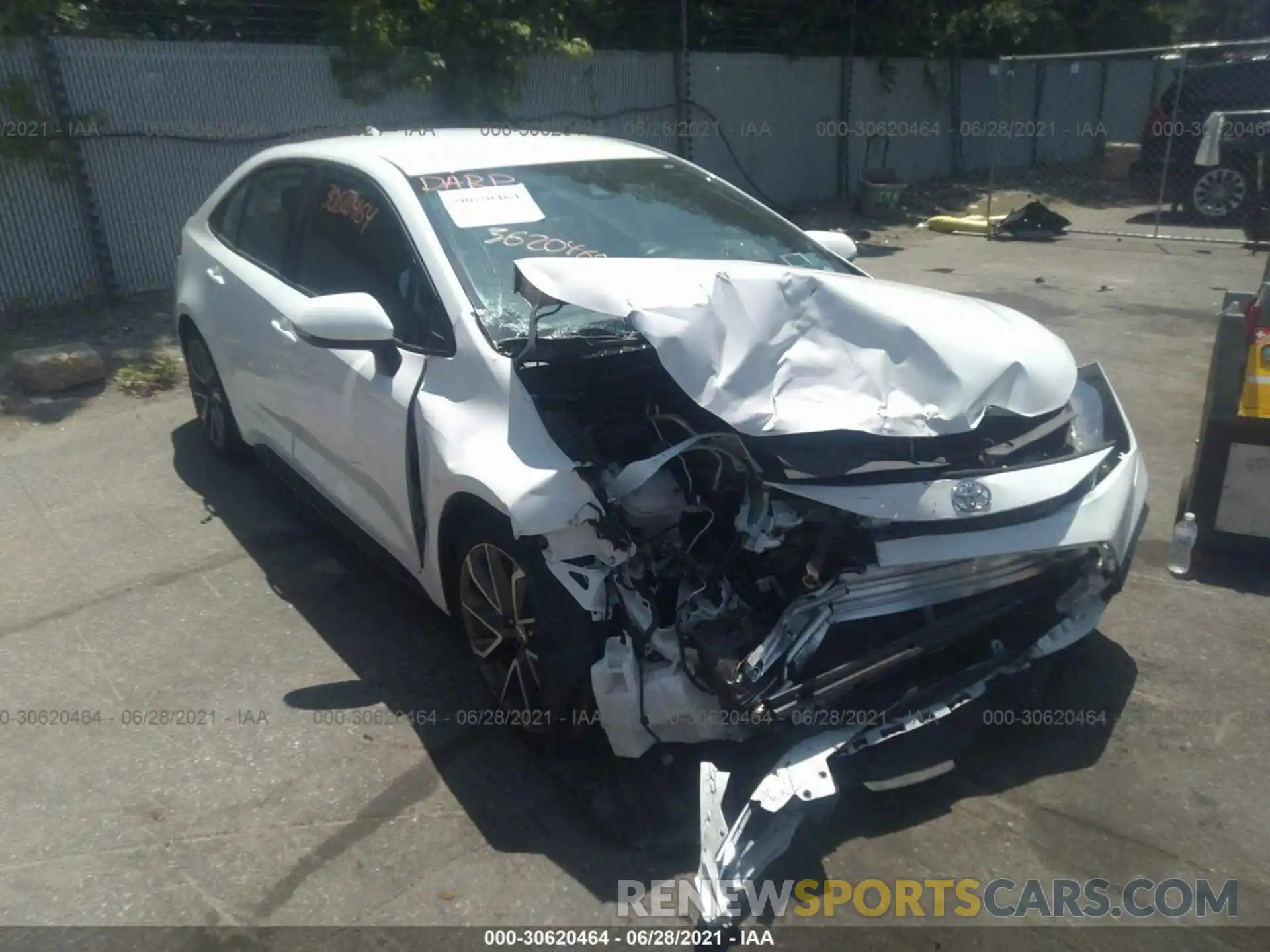 1 Photograph of a damaged car 5YFS4MCE0MP061761 TOYOTA COROLLA 2021