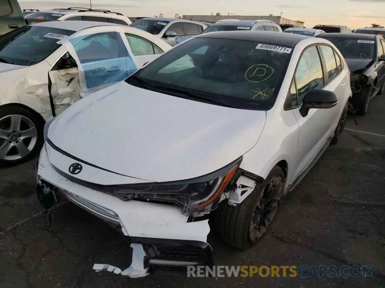 2 Photograph of a damaged car 5YFS4MCE0MP079015 TOYOTA COROLLA 2021