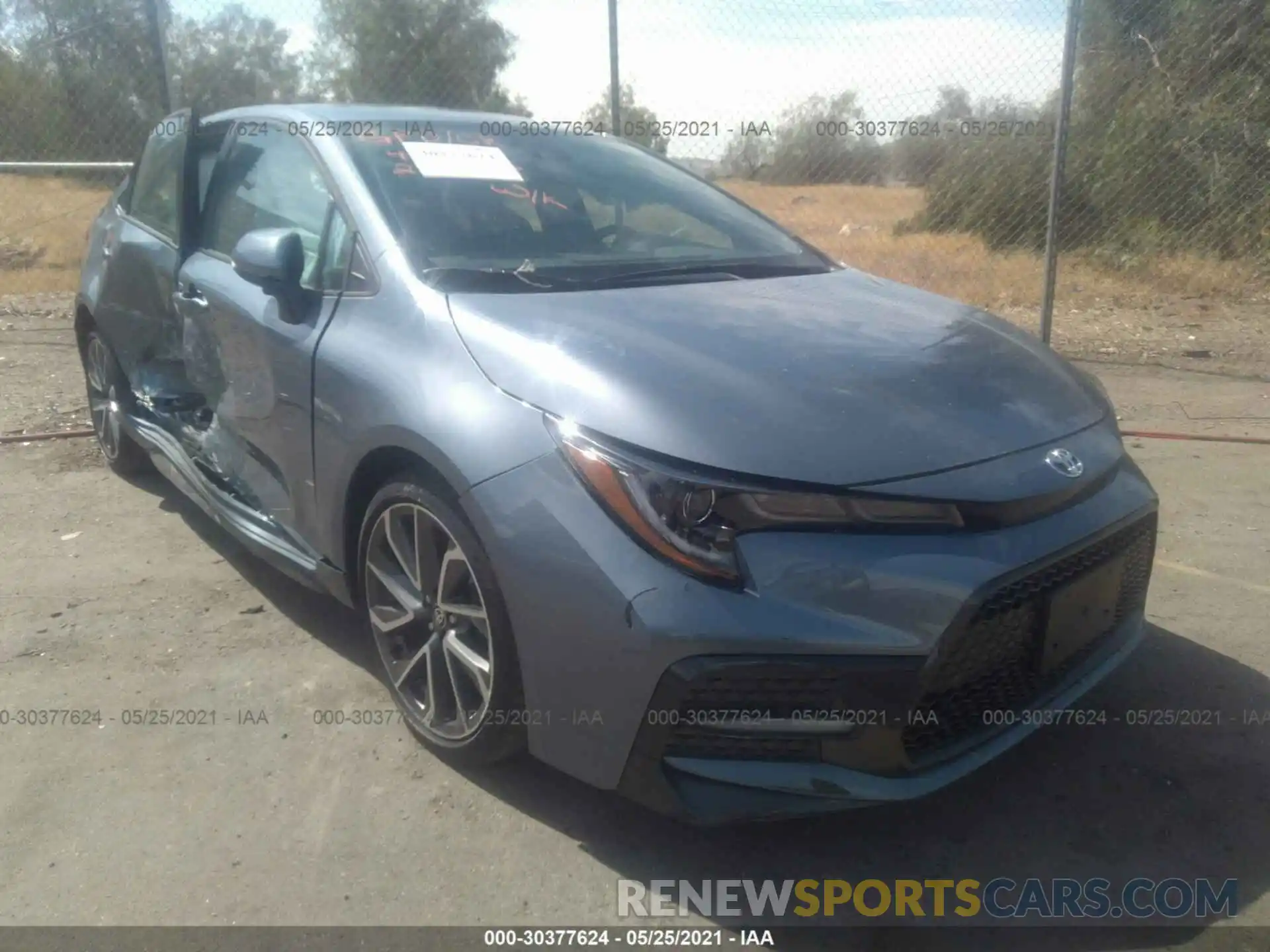 1 Photograph of a damaged car 5YFS4MCE1MP059937 TOYOTA COROLLA 2021