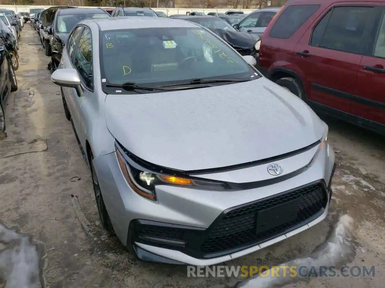 1 Photograph of a damaged car 5YFS4MCE1MP062076 TOYOTA COROLLA 2021