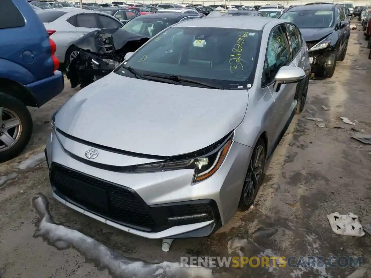 2 Photograph of a damaged car 5YFS4MCE1MP062076 TOYOTA COROLLA 2021