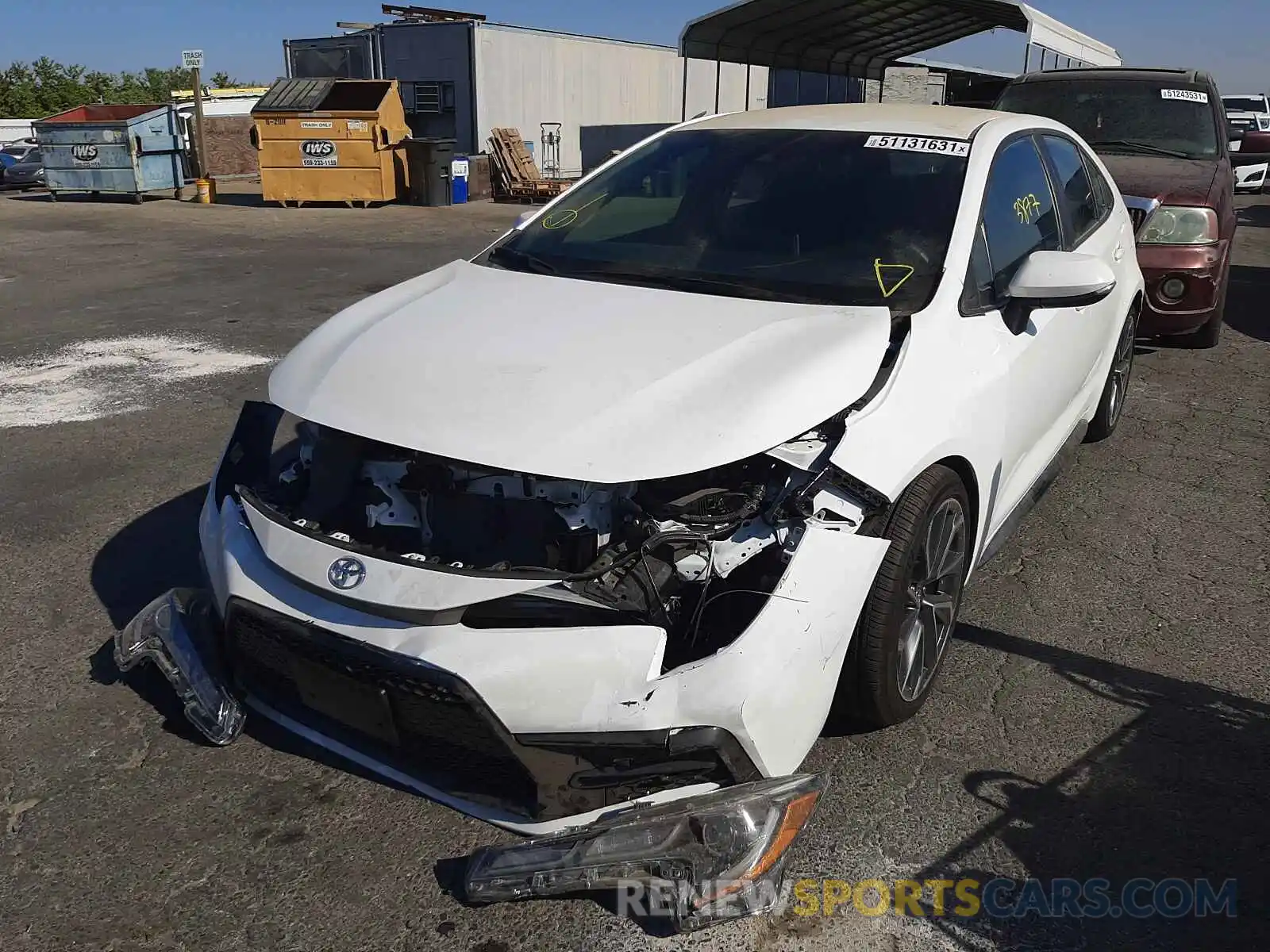 2 Photograph of a damaged car 5YFS4MCE1MP063857 TOYOTA COROLLA 2021